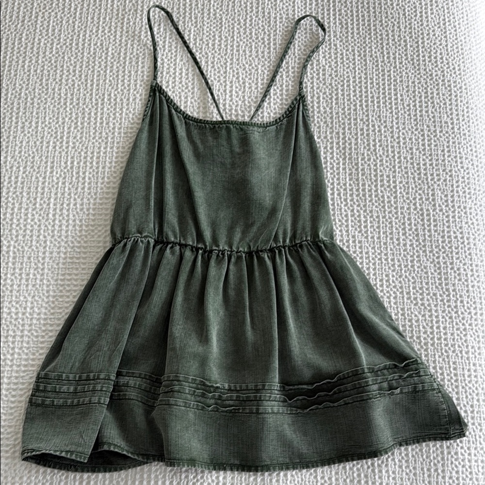 Thread & Supply Hunter Green strap tank, Size Small